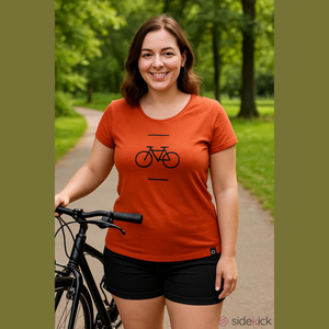 Rust bicycle graphic tee XL cotton round neck cycling casual